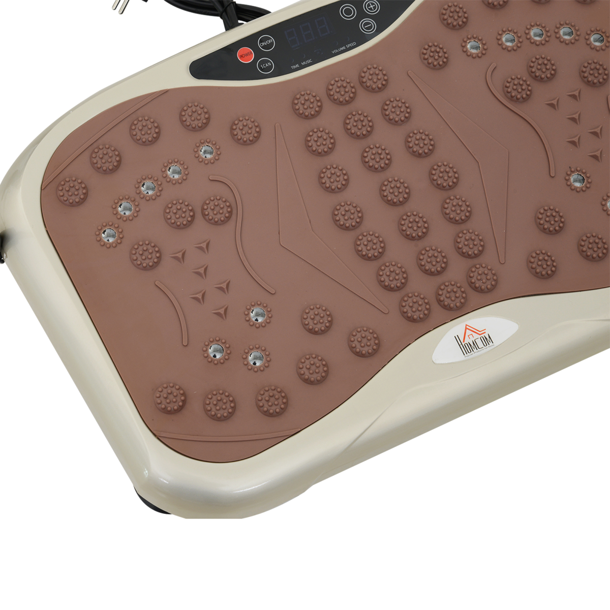 HOMCOM Vibration Plate Machine with 99 Speed Levels, LED Display & Remote – Home Gym Fitness Trainer