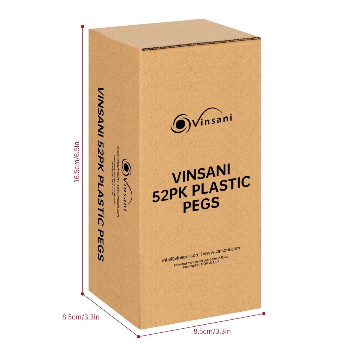 VINSANI 52 Pack Heavy Duty Plastic Clothes Pegs – UV-Resistant Multicoloured Washing Pegs, Strong Grip