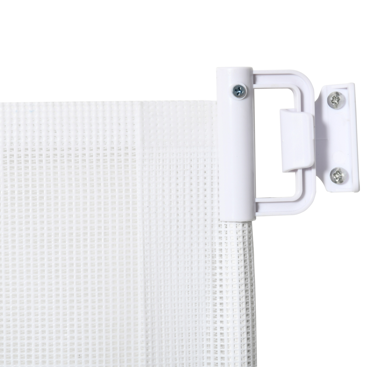 PawHut Retractable Pet Safety Gate, Folding Stair Barrier with Breathable Mesh, 115 cm – White