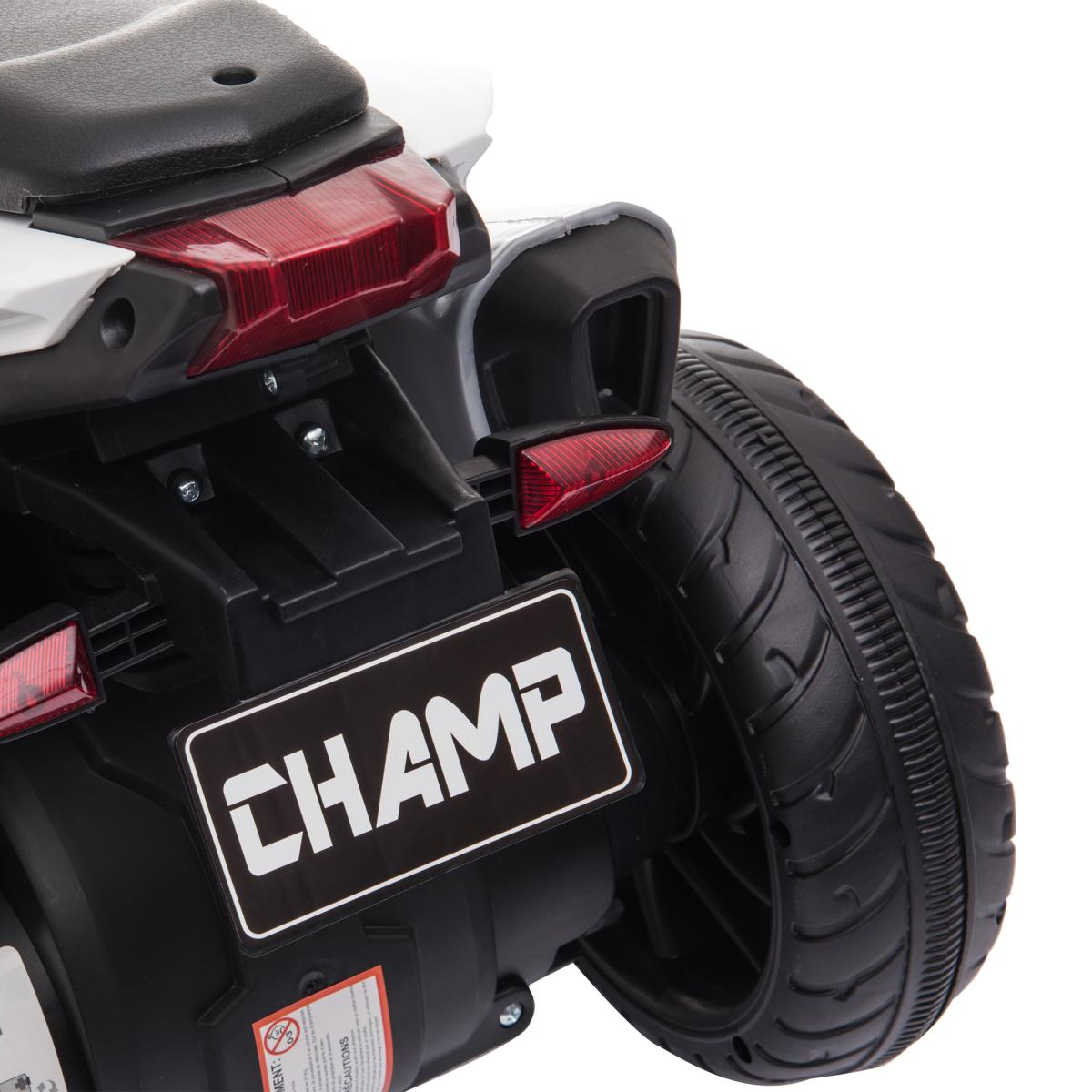 HOMCOM Kids Electric Ride-On Motorcycle with 6V Battery, Music, Horn & Lights – Toddler Trike, Red