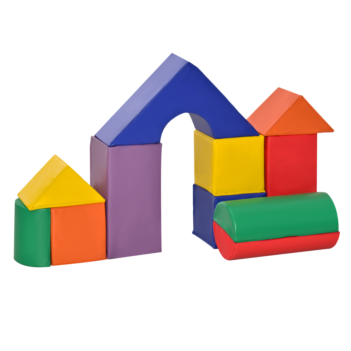11-Piece Kids Soft Foam Puzzle Play Blocks Set – Learning Toddler Activity Toy in Mixed Shapes and Colours