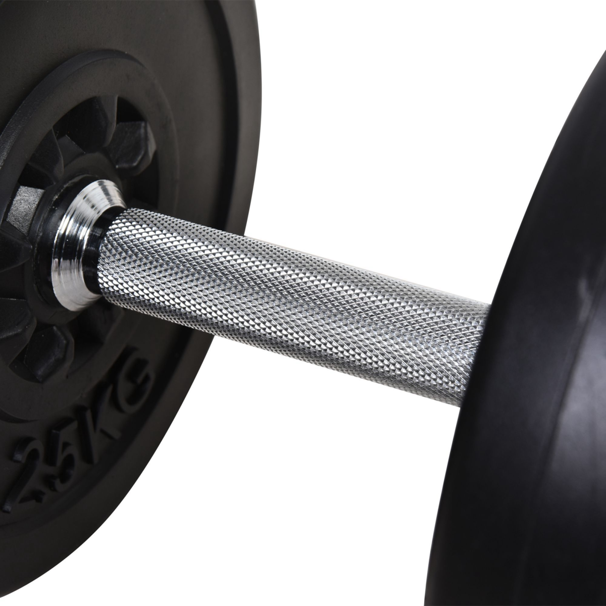 HOMCOM 65kg Adjustable Dumbbell and Barbell Set with Weight Plates – Home Gym Strength Training, Black