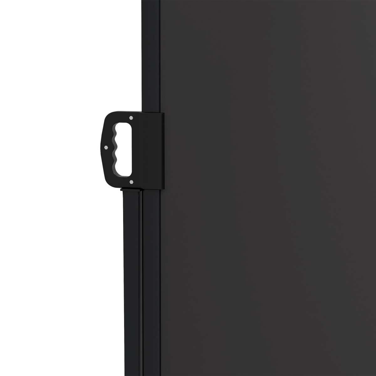 Outsunny Retractable Side Awning Privacy Screen with UV30+ Canopy – 400 x 160cm Patio Wind & Sun Shade, Black