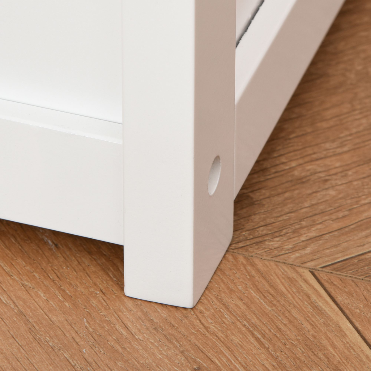HOMCOM 2-in-1 Wooden Toy Box and Kids Seat Bench – Storage Chest, 60 x 30 x 50cm, White