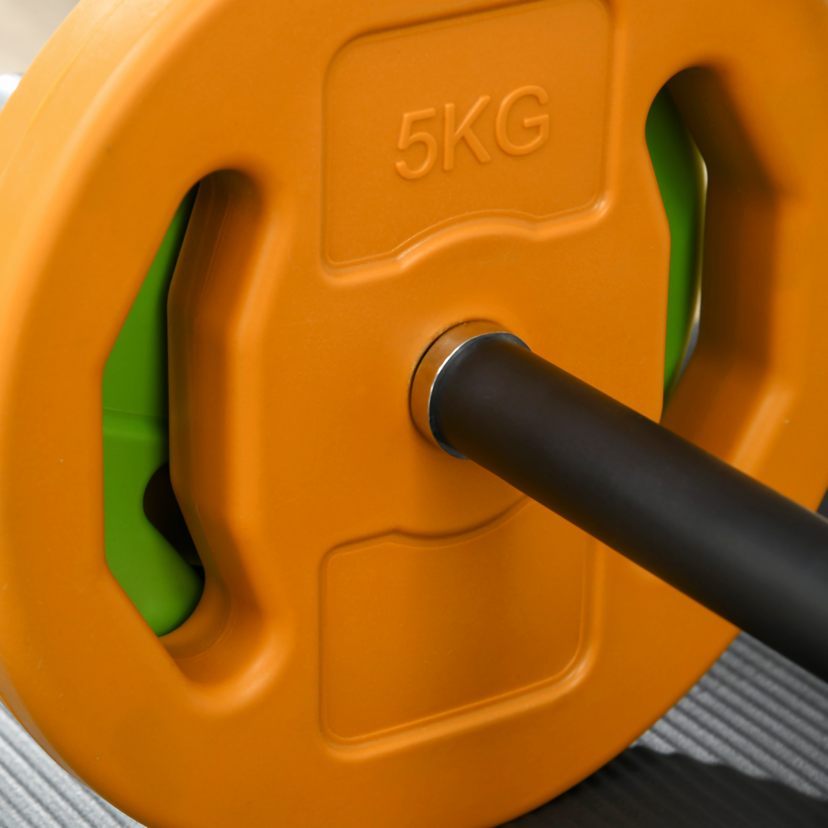 HOMCOM 20kg Adjustable Barbell Set with Non-Slip Handle and PU-Wrapped Weights – Home Strength Training