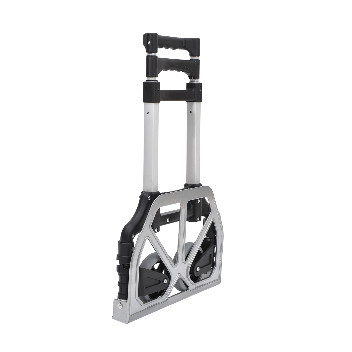 HOMCOM Heavy Duty Aluminium Folding Hand Truck with PU Wheels – 70kg Load Capacity Trolley for Home Moving