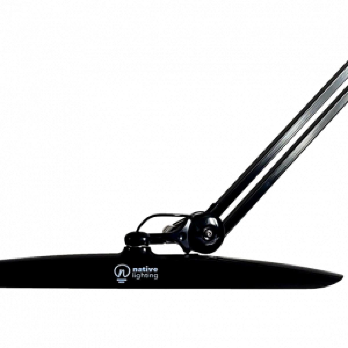 Native Lighting Onyx LED Professional Desk Lamp with Daylight Simulation, 2,200 Lumens & 3-Step Dimmer – Black