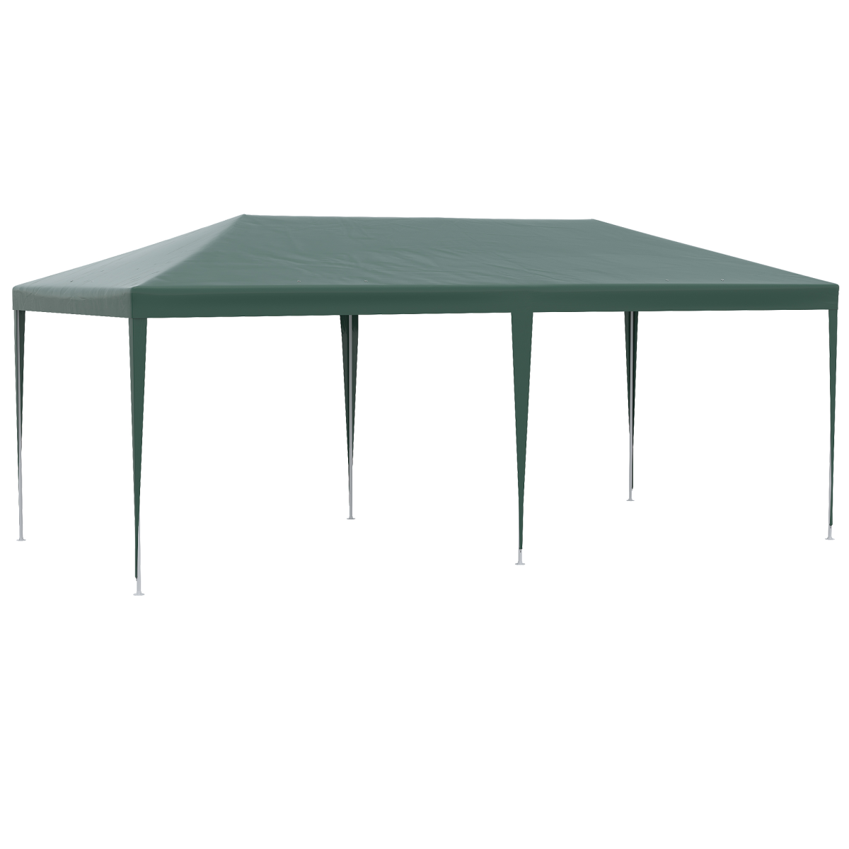Outsunny 6m x 3m Garden Gazebo Marquee with 2 Windows & UV-Resistant Canopy – Party Tent, Green