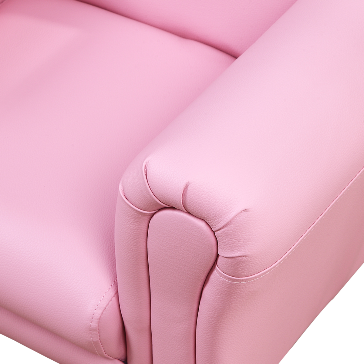 HOMCOM Kids Sofa with Footstool – Toddler Armchair for Playroom and Bedroom, Pink