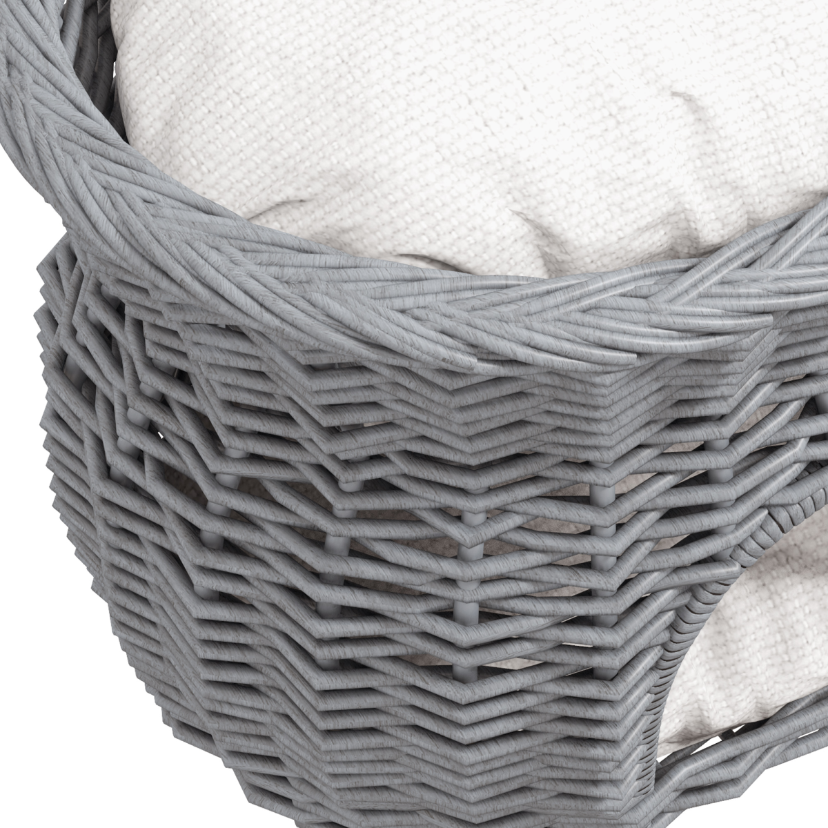 PawHut 2-Tier Willow Cat Condo with Padded Cushions – Elevated Wicker Pet Bed, Grey