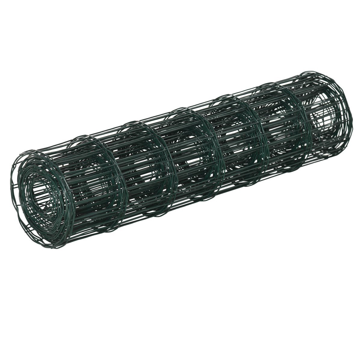PAWHUT PVC Coated Chicken Wire Mesh Fence, 61cm x 10m – Foldable Rust-Resistant Garden and Poultry Fencing, Green