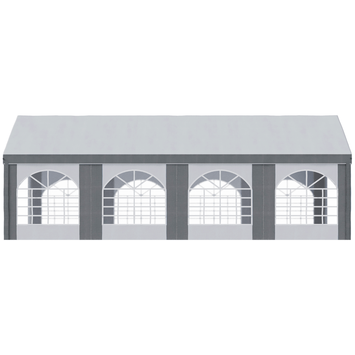 Outsunny 8 x 4m Party Tent Marquee Gazebo with Sides, Eight Windows & Two Zipped Doors – Steel Frame