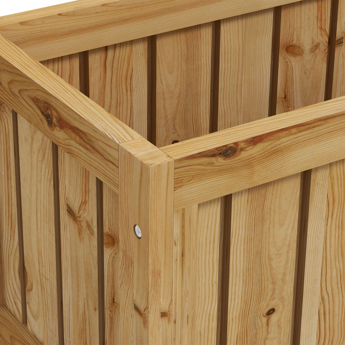 Outsunny Wooden Trellis Planter Raised Bed with Wheels & Liner, 54L – Climbing Plants, Natural Wood