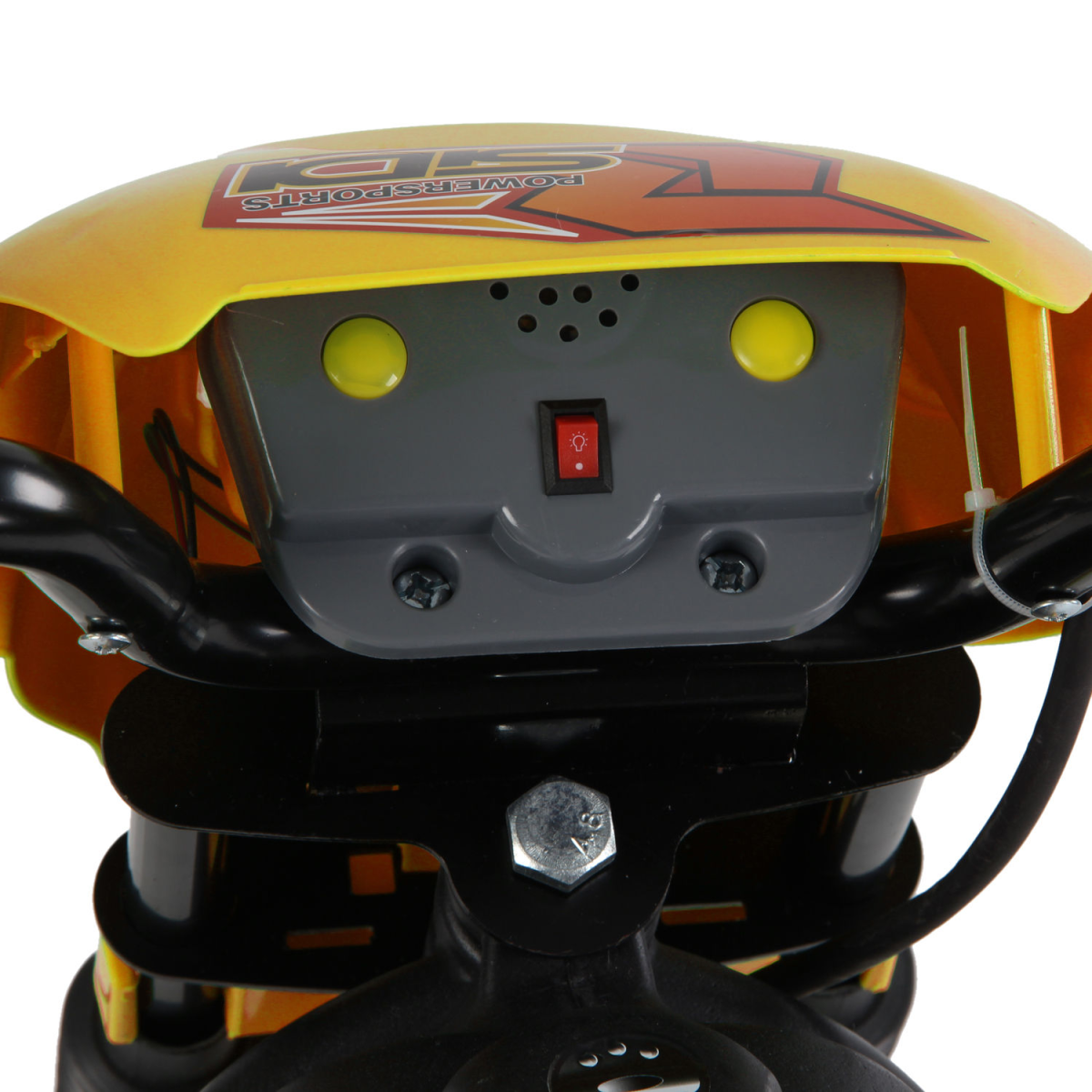 Kids Electric Ride-On Motorbike with Headlights, Music & Horn – Motocross Style Toy Motorcycle for Ages 3-6, Yellow