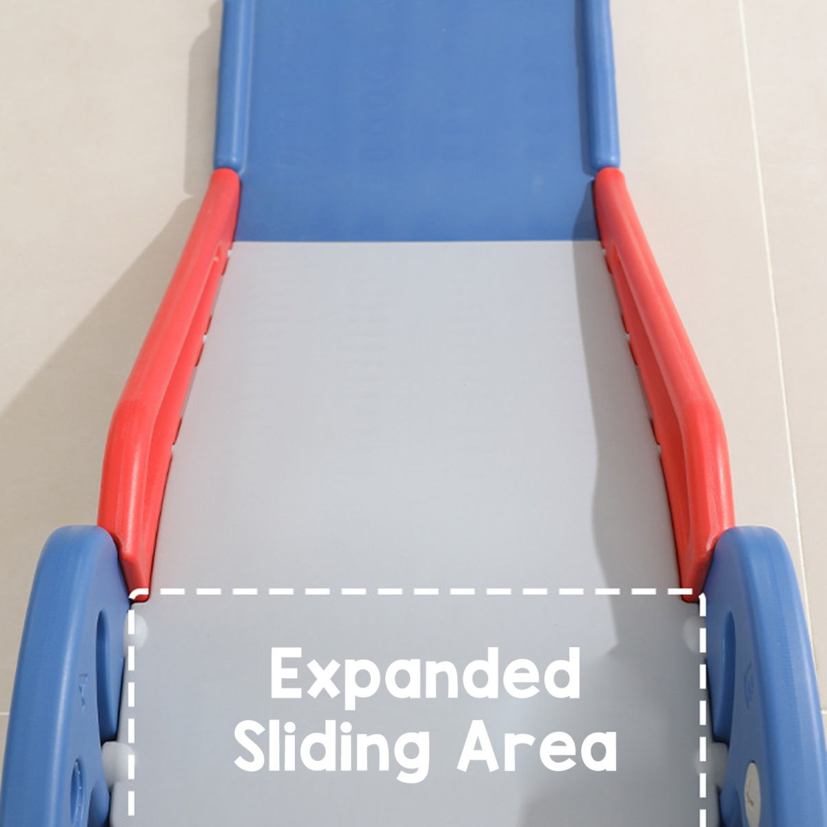 Toddler Indoor Dinosaur Slide with Basketball Hoop and Stairs – Foldable, Easy Assembly, Blue, Ages 0–3
