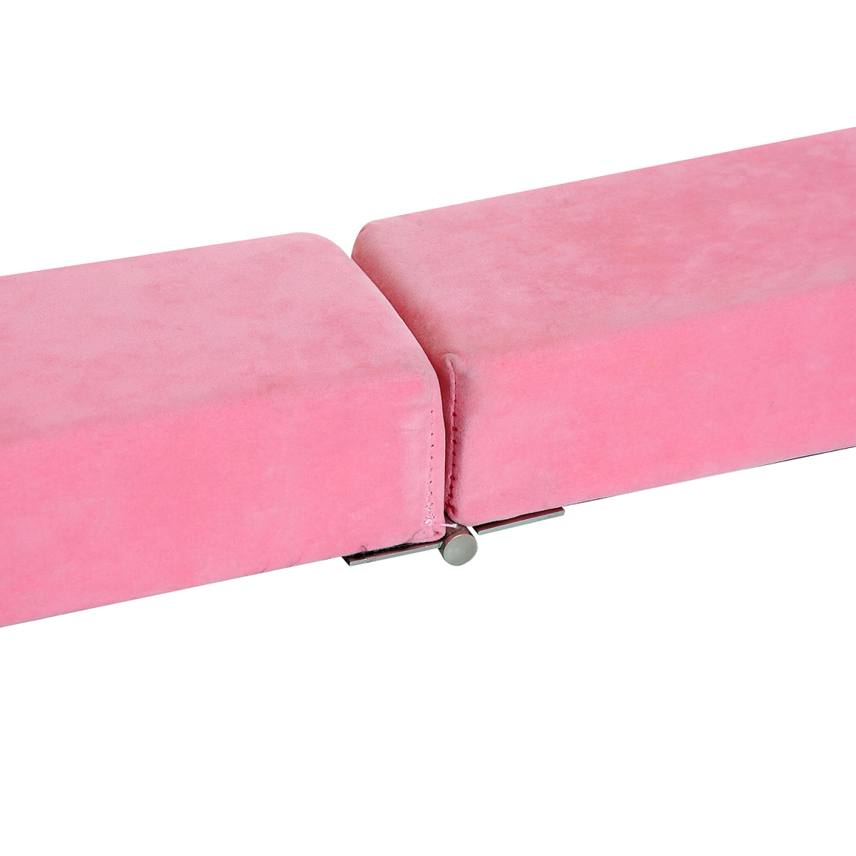 HOMCOM Foldable Gymnastics Balance Beam Trainer, 2.4m Suede Beam with 10cm Wide Top – Home Practice, Pink
