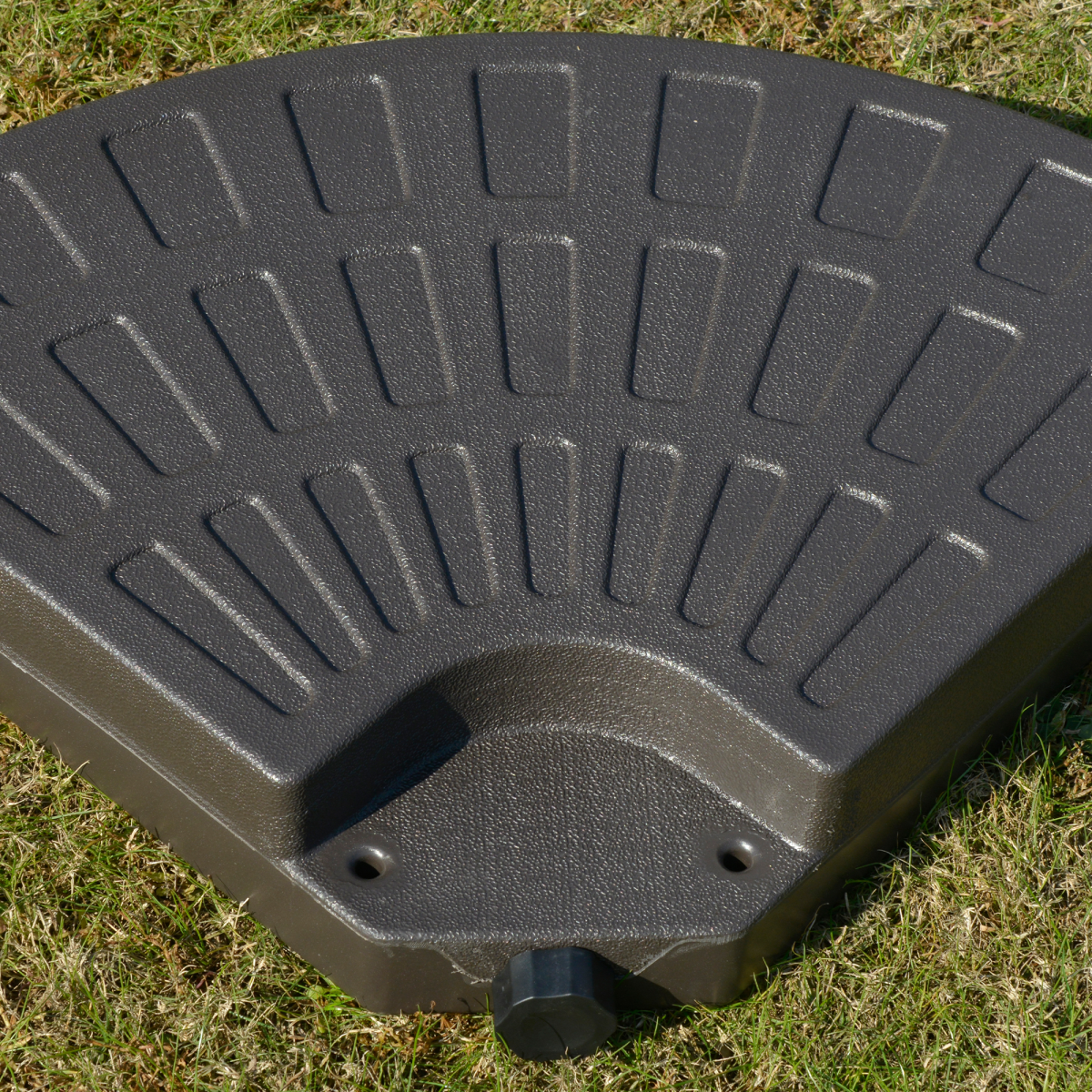 4-Piece Cantilever Offset Umbrella Base Set, Water & Sand Fillable HDPE – Connecting Parasol Stand