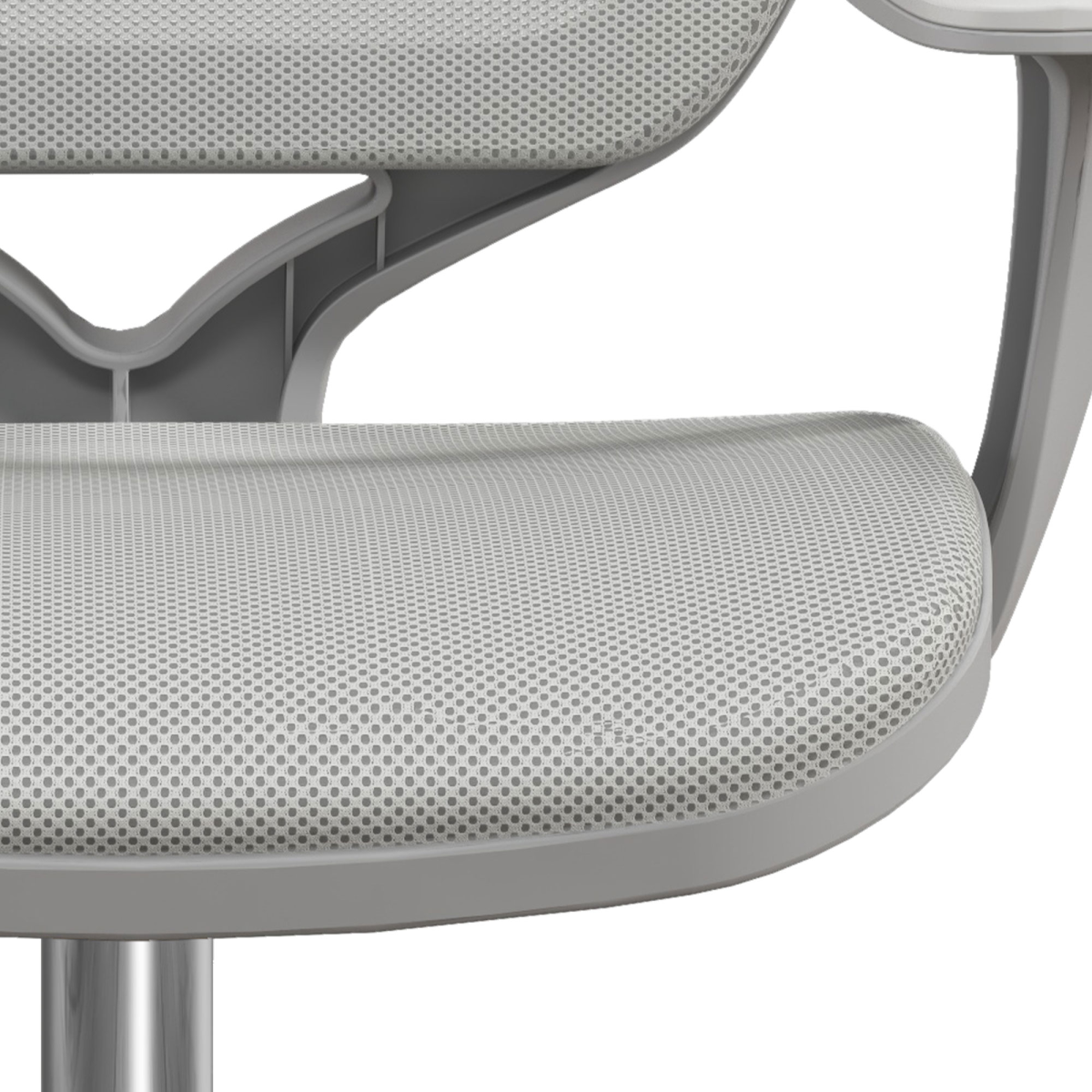 Compact Grey Mesh Desk Chair for Kids and Teens – Adjustable Swivel Study Chair