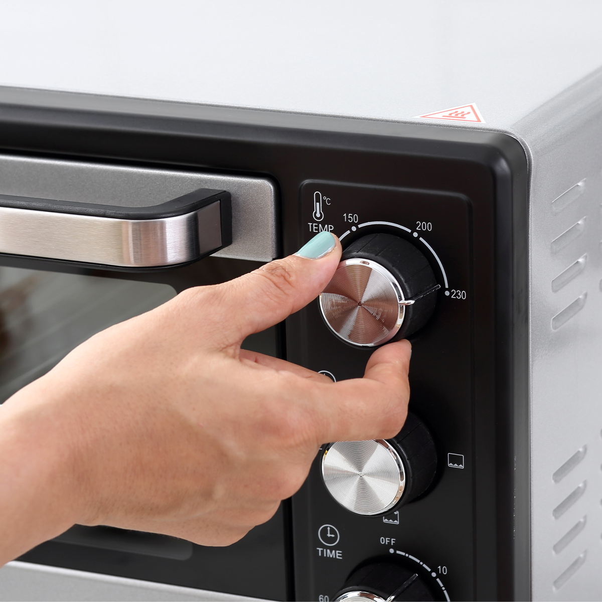 HOMCOM 16L Mini Oven with Grill, 1400W & 60-Minute Timer – Compact Toaster Oven, 100–230°C