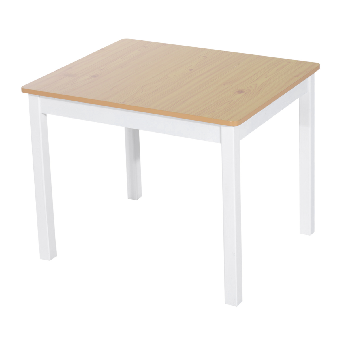 HOMCOM 4-Piece Kids Wooden Table & Chair Set with Storage Bench – Play Furniture for Ages 3+