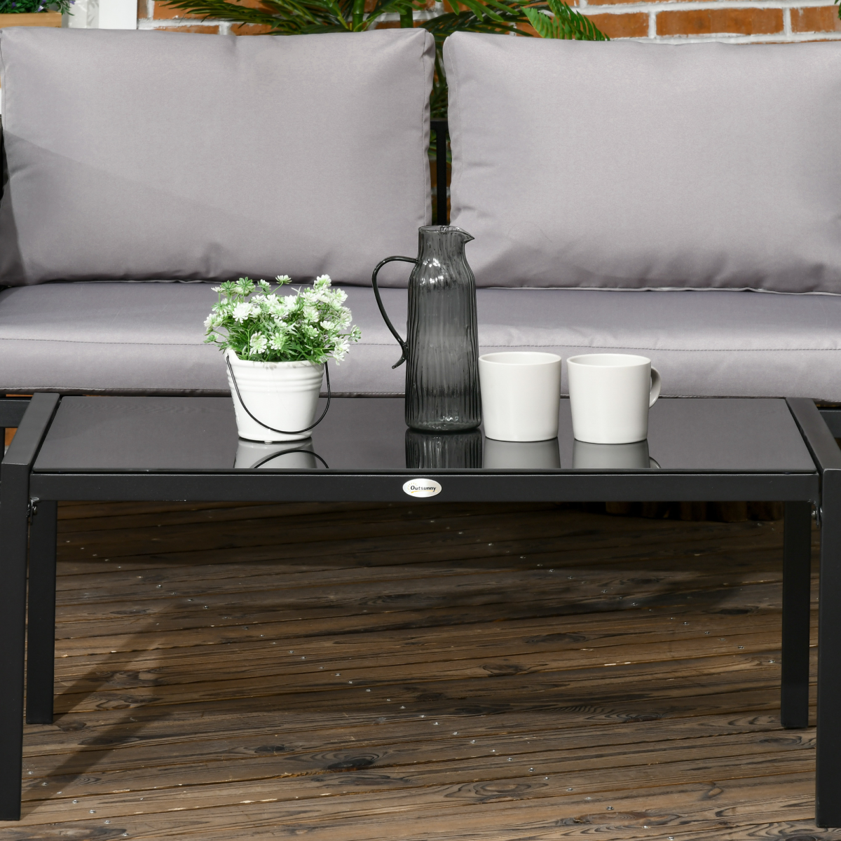 Outsunny Garden Sofa Set two-seater sofa view