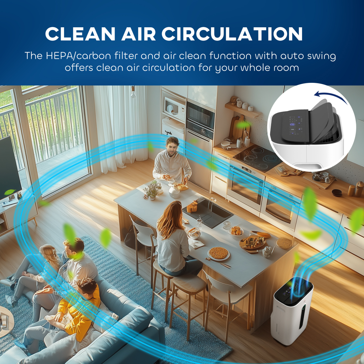 HOMCOM 20L/Day Quiet Dehumidifier with Air Purifier, 24H Timer & Laundry Mode – Home Moisture Control