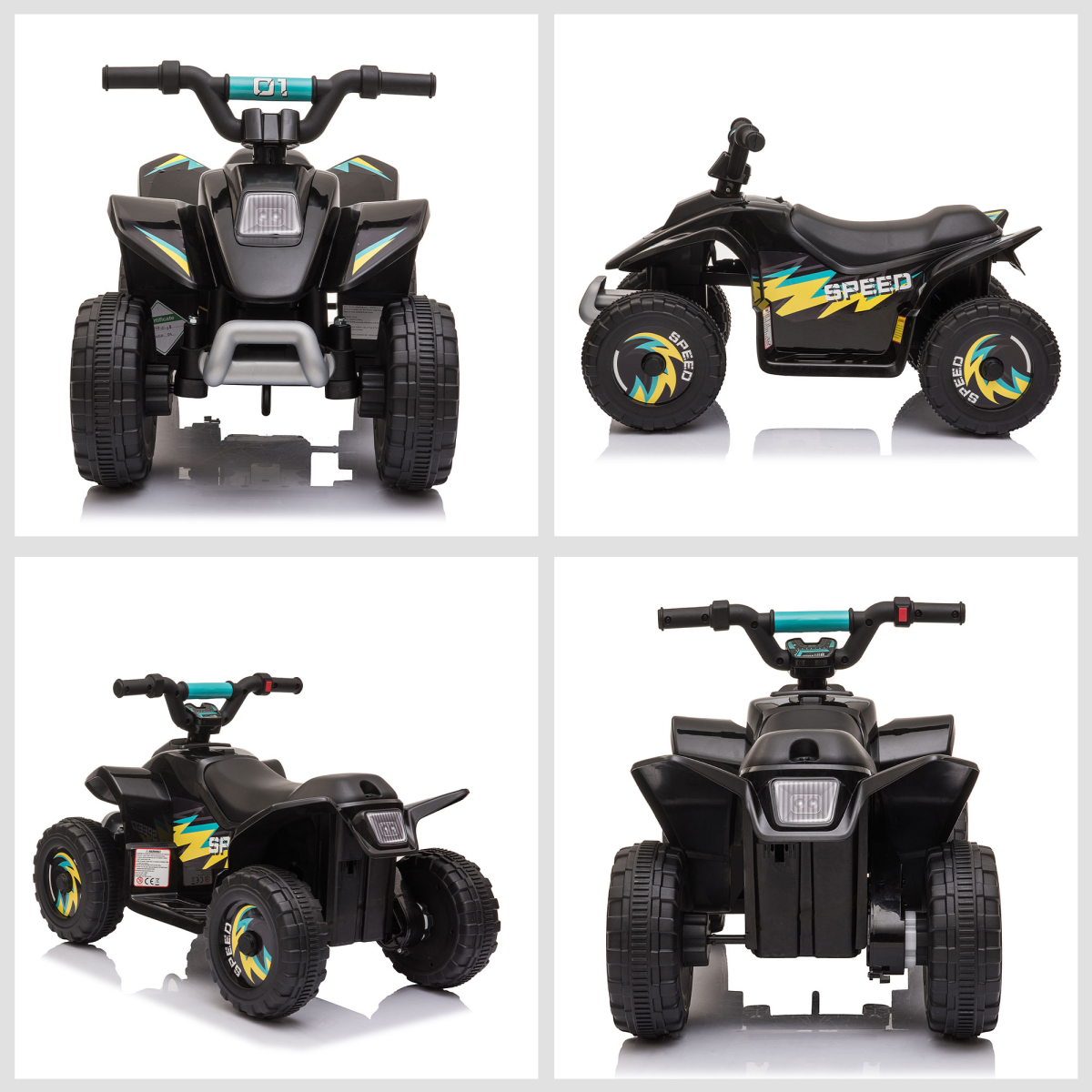 HOMCOM 6V Kids Electric Ride-On Car with Big Wheels, Forward and Reverse – Toddler Car for 18-36 Months, Black