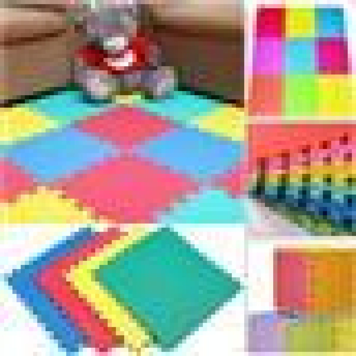 Multicolour EVA Interlocking Foam Floor Mats – 7 Pack, 30 x 30cm