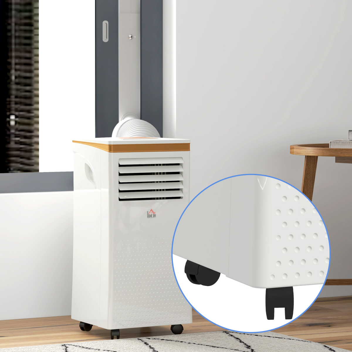 HOMCOM 10000 BTU 4-in-1 Portable Air Conditioner with LED Display & Timer – Cooling, Dehumidifier & Fan