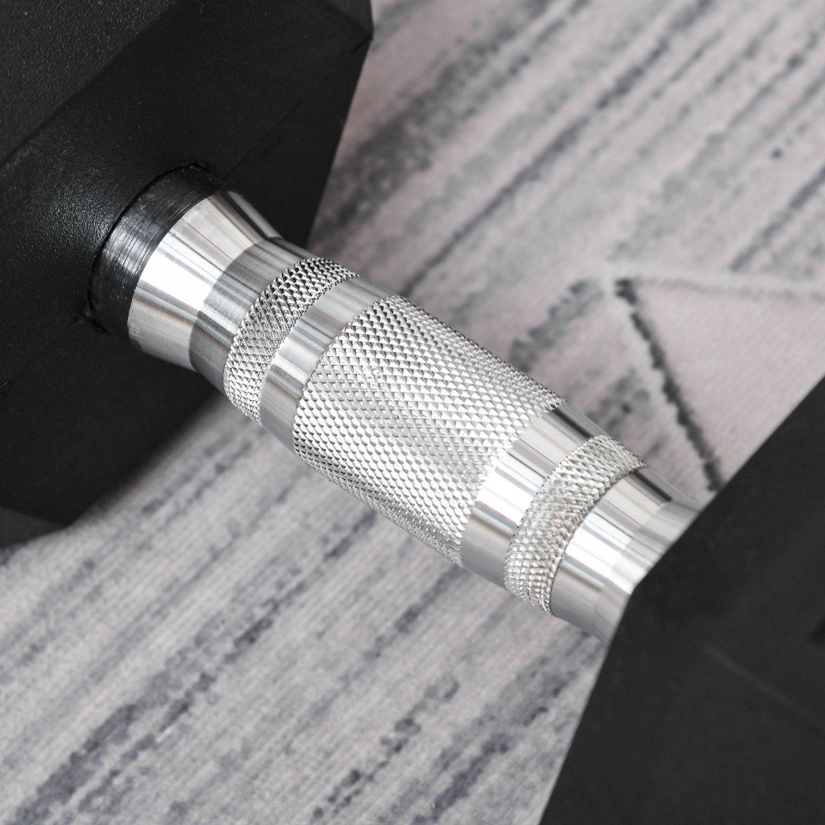 HOMCOM 20kg Single Rubber Hex Dumbbell with Knurled Steel Handle – Anti-Roll Hand Weight for Home Gym