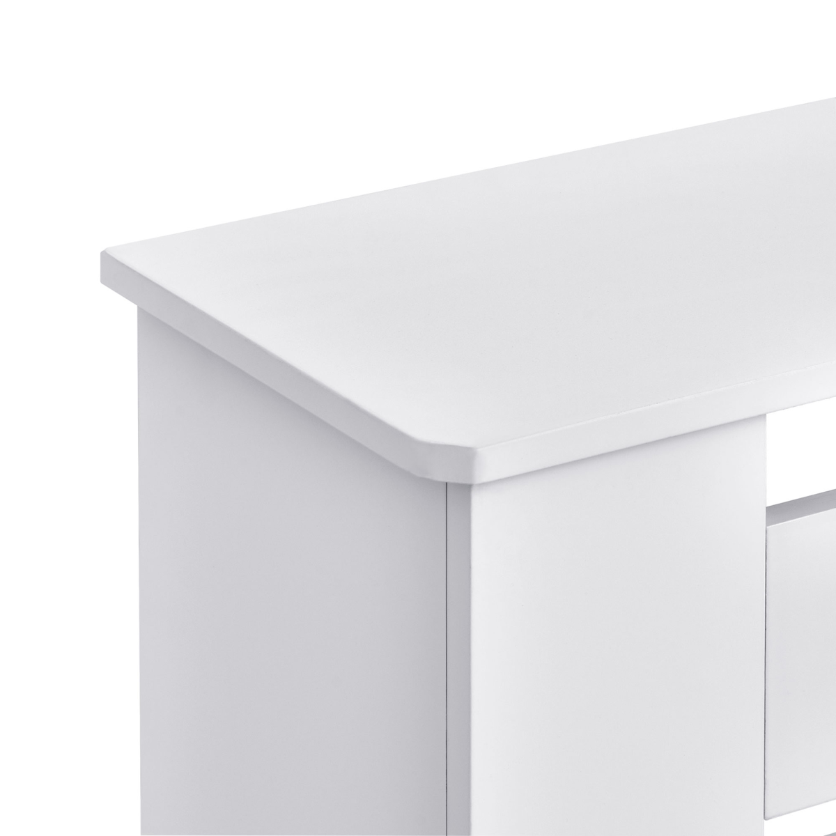 HOMCOM White Slatted MDF Radiator Cover with Top Shelf – 152cm Modern Heater Cabinet