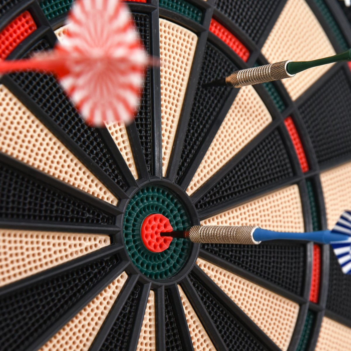 HOMCOM Electronic Dartboard with LED Digital Scoring, 27 Games & 12 Soft Darts – Ready-to-Play, Up to 8 Players