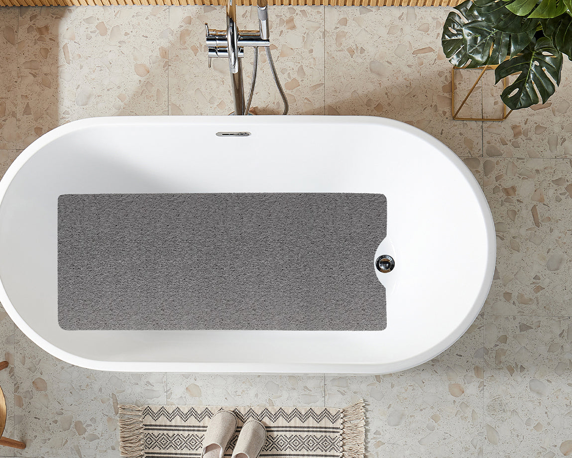 Textured Loofah Effect Bathtub Mat with Slip-Resistant Base – Exfoliating, Quick-Drying Shower Mat