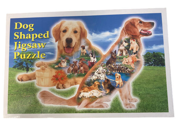 Avilo Dog Shape Jigsaw Puzzle, 750 Pieces – Recycled Cardboard Challenge Puzzle
