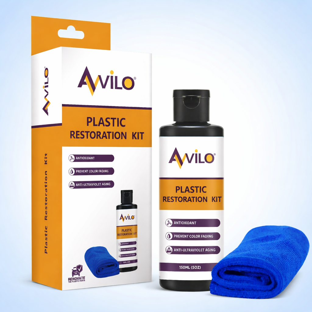Avilo Plastic Restoration Kit – Restore a Smooth, Shiny Finish to Dull Vehicle Plastic Parts