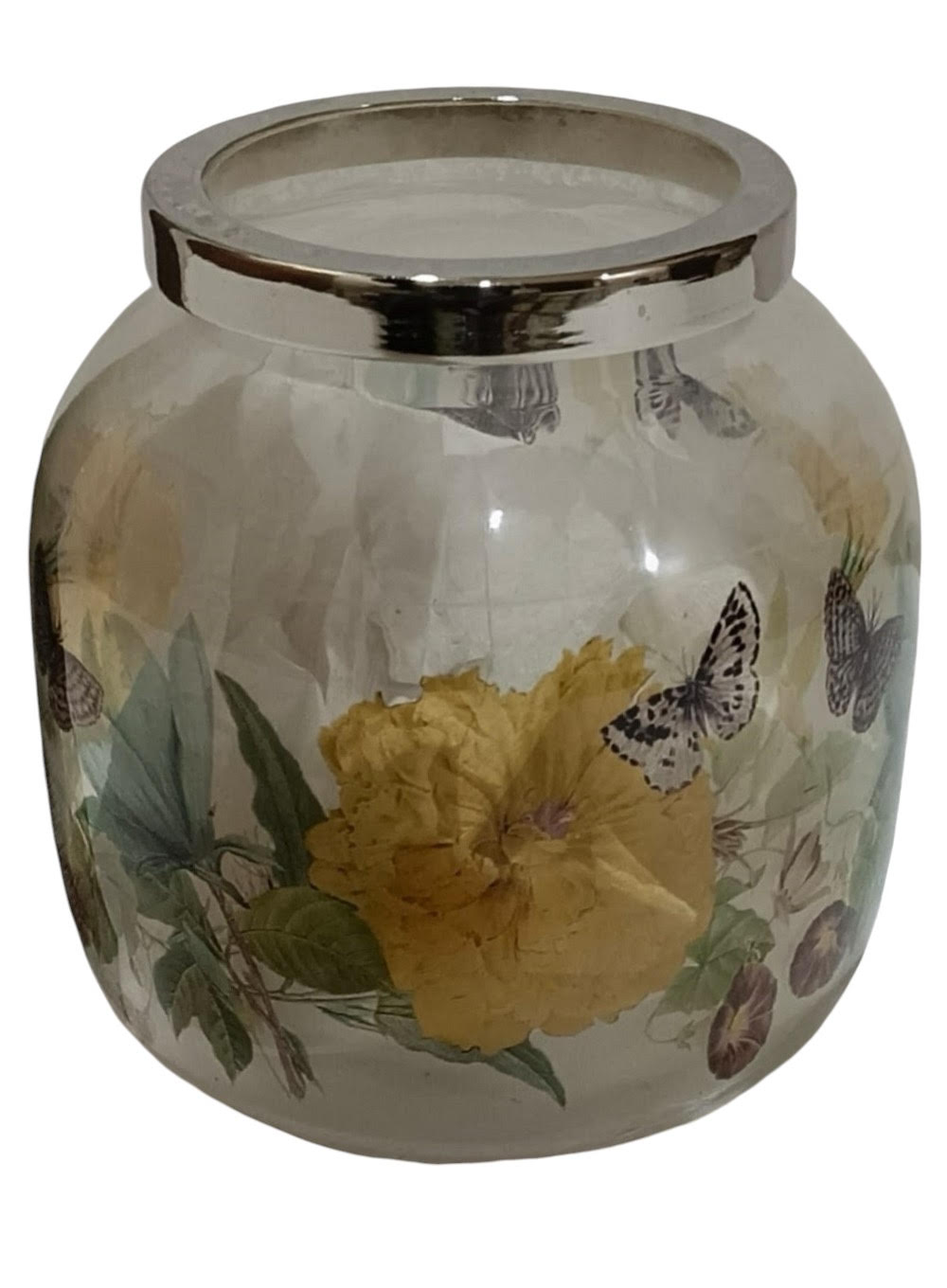 13cm Round Glass Flower Vase