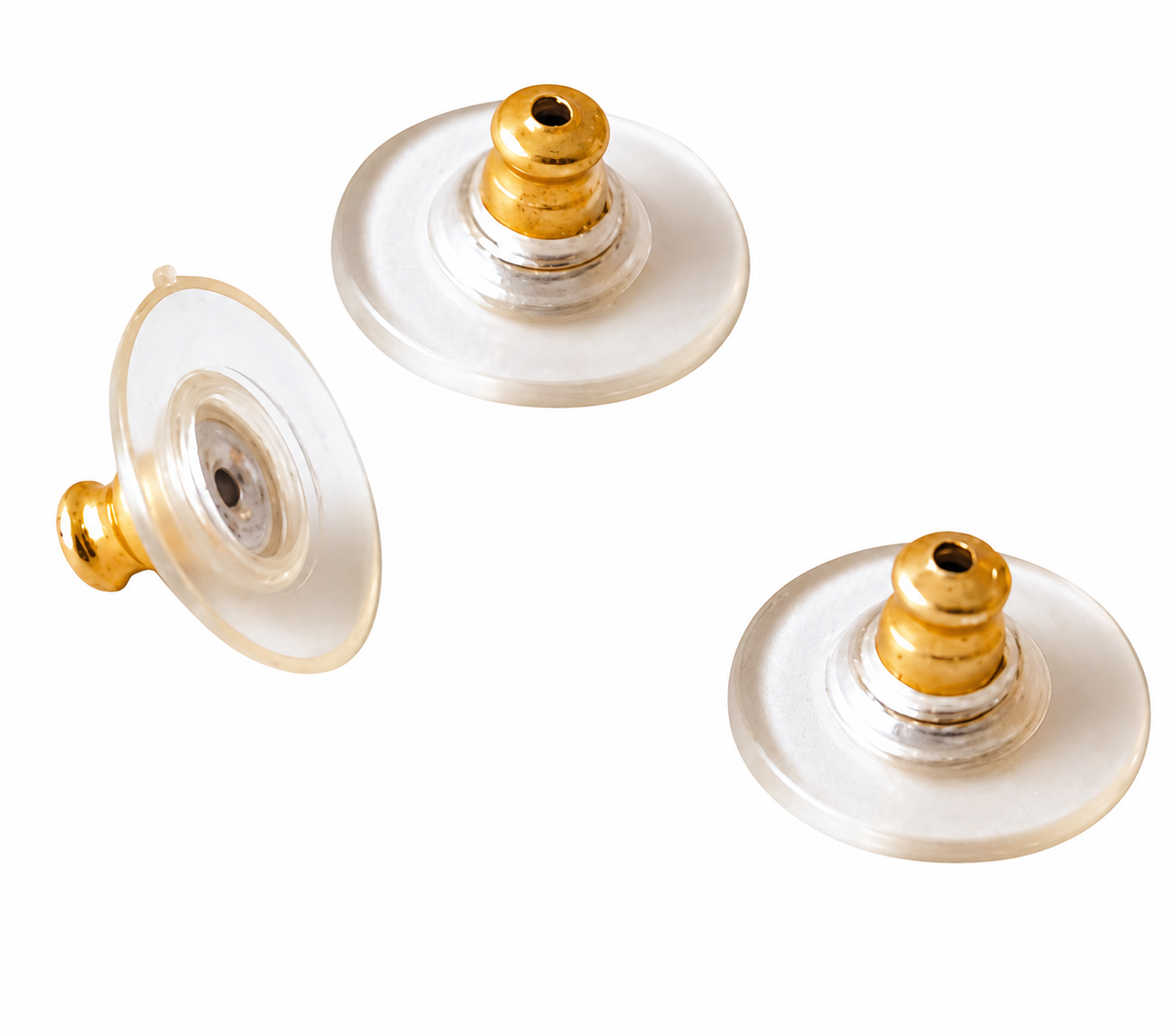 Avilo Earring Supports, Pack of 6 – Hypoallergenic Clear Shields to Stop Earring Sagging