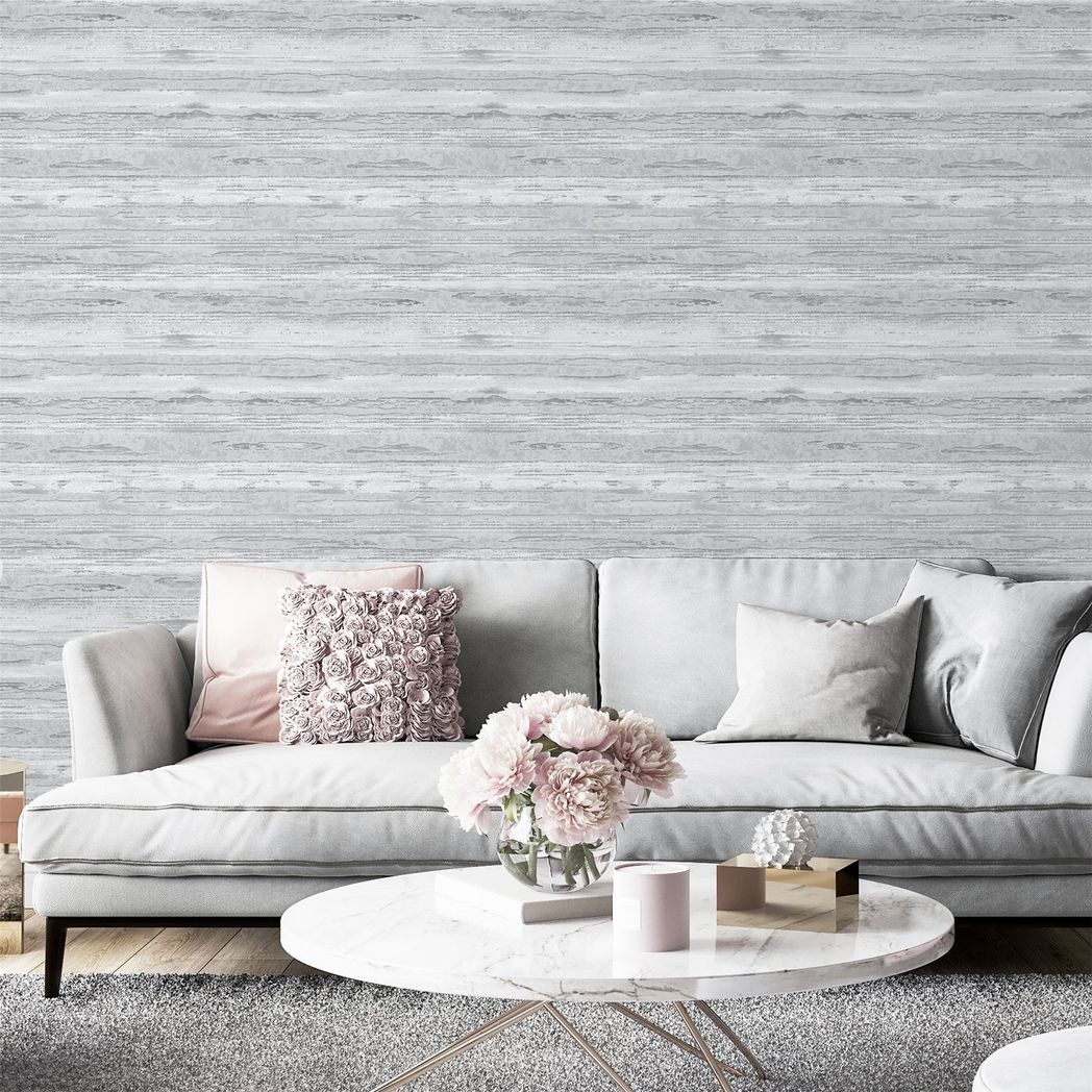 Arthouse Sahara Premium Heavyweight Vinyl Wallpaper with Metallic and Glitter Effect – High Traffic Areas, Silver
