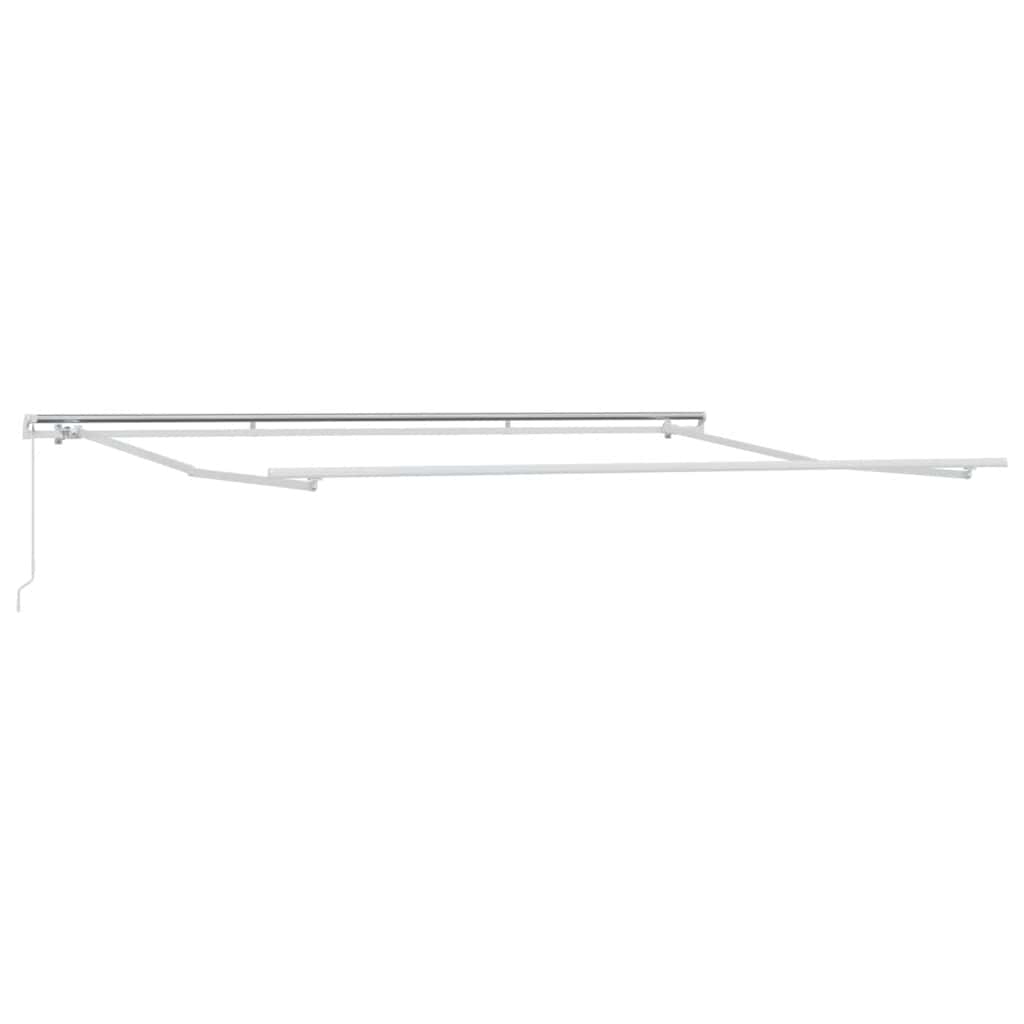 vidaXL Manual Retractable Patio Awning 500 x 300cm with Hand Crank – Aluminium Frame, Anthracite & White