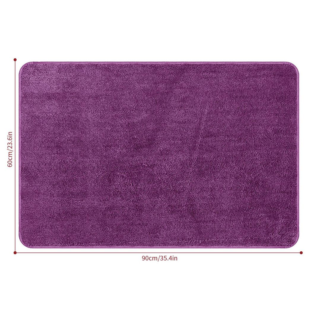 Vinsani Ultra Soft Microfibre Bath Mat 60 x 90cm – Dense Fluffy Bathroom Mat, Purple