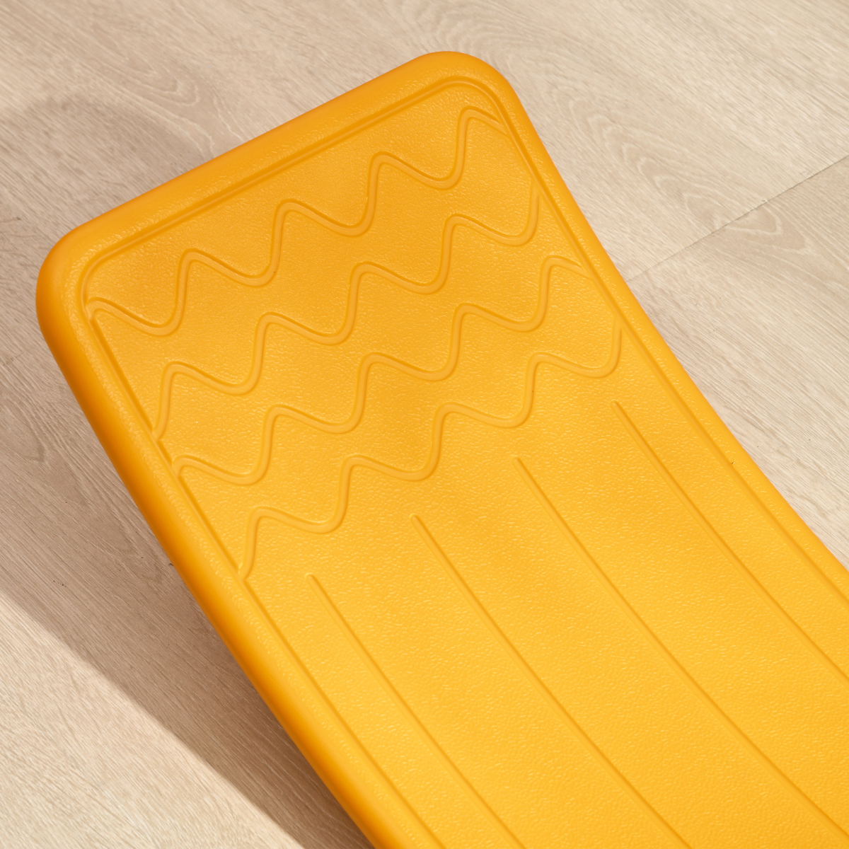 ZONEKIZ Kids Balance Board Wobble Stepping Stone with Anti-Slip Strip – Montessori Toy for Ages 3-6, Orange