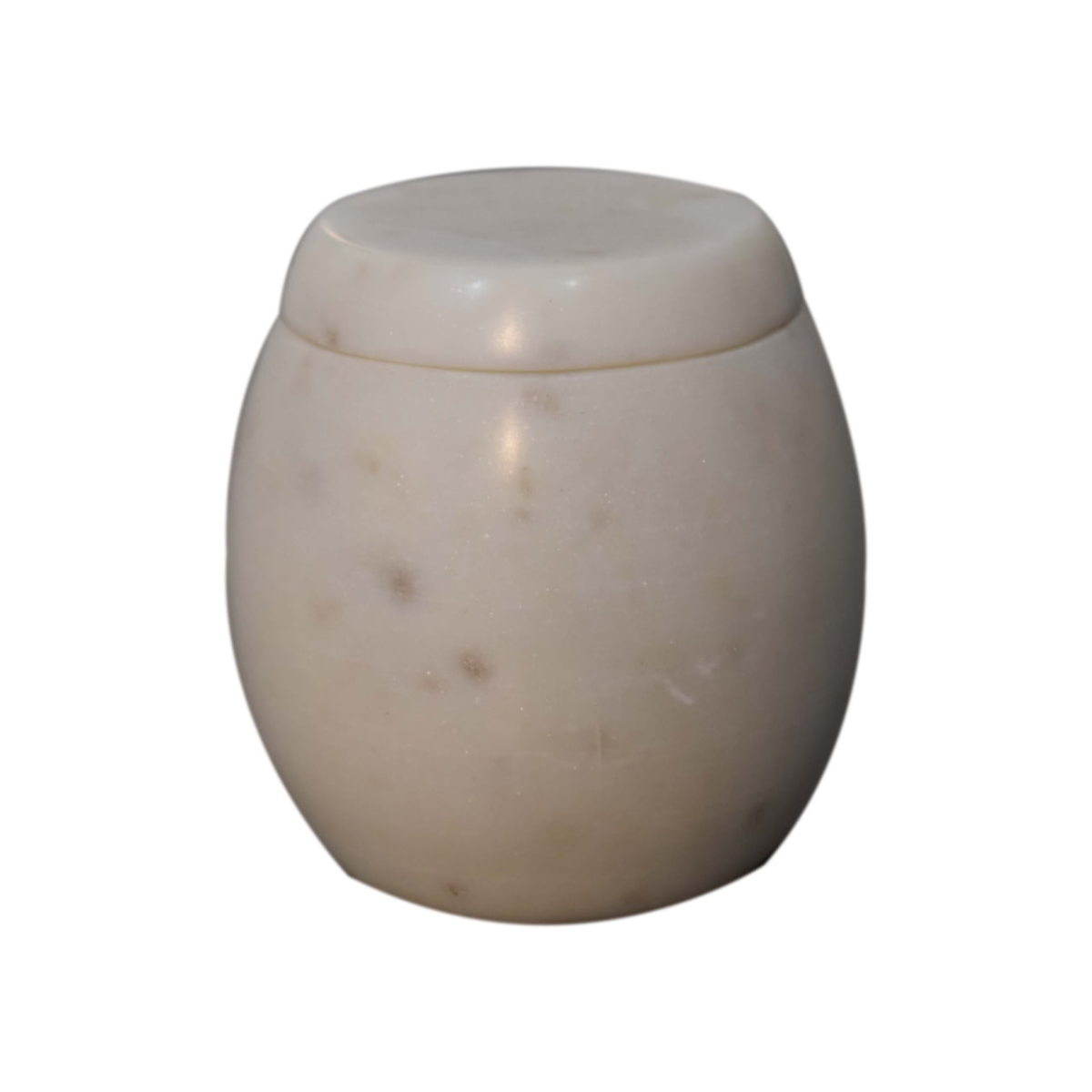 Artisan Furniture Set of 5 Polished White Marble Bathroom Accessories – Soap Dish, Dispenser & Cosmetic Box