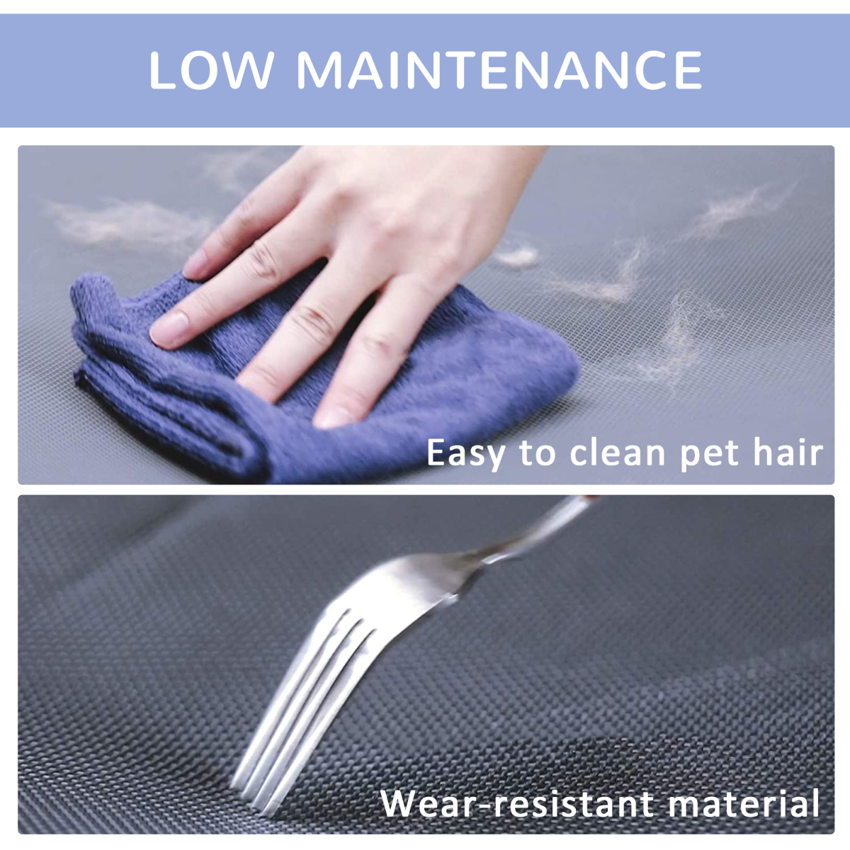 Pawhut Raised Pet Bed with Waterproof Oxford Fabric & Anti-Slip Mat – Portable Dog Cat Camping Cot
