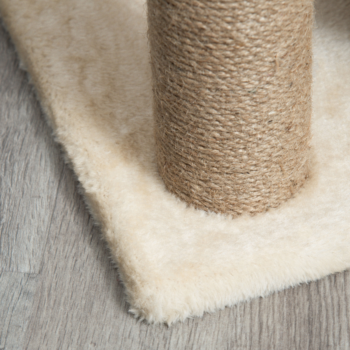 PawHut Cat Tree Kitten Tower with Scratching Post, Jute Pad, Plush Bed, U-Shape Perch & Dangling Toy Balls