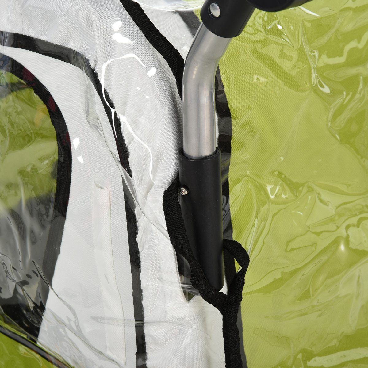 HOMCOM Baby Bike Trailer Cover – Waterproof Transparent Bicycle Trailer Storage Cover, Foldable, Clear