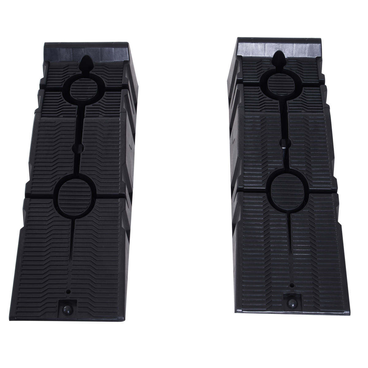 Durhand Heavy Duty 2.5 Ton Plastic Car Ramps – Anti-Skid Interlocking Lifting Ramps for Garage Use