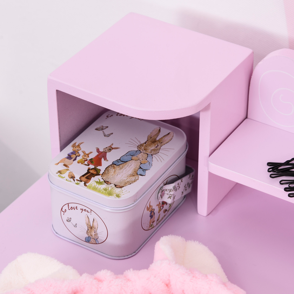 HOMCOM Kids Dressing Table and Stool Set with Oval Mirror & Storage Drawer – Make Up Desk, Pink