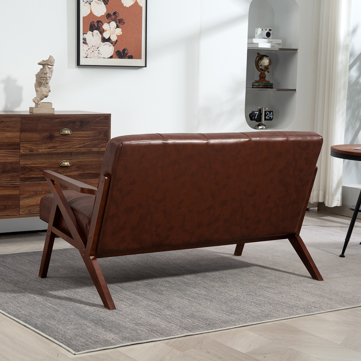 HOMCOM compact sofa felt floor pad detail