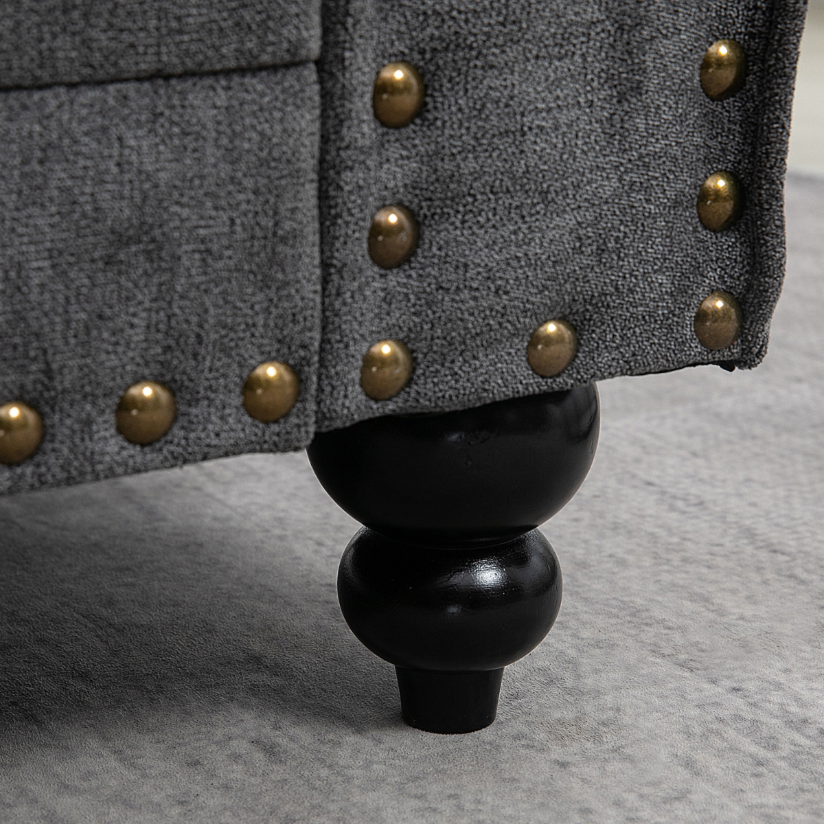 Close-up of linen-look fabric texture