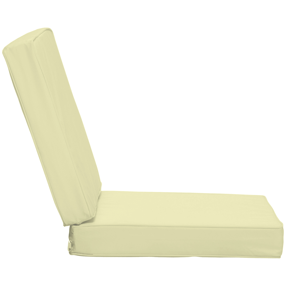 Outsunny Seat and Back Cushion Set with Removable Covers – Replacement Garden Chair Cushions, Cream White